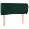 vidaXL Hoofdbord met randen 93x23x78/88 cm fluweel donkergroen