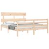 vidaXL Bedframe met hoofdbord massief hout