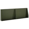 vidaXL Keerwand 2 st 60 x 12 x 30 cm Staal Olijfgroen