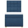 vidaXL Boxspring met matras stof blauw 90x190 cm