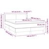 vidaXL Boxspring met matras fluweel donkergrijs 140x200 cm