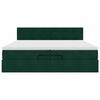 vidaXL Ottoman bed met matras 200x200 cm fluweel donkergroen
