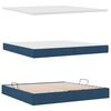vidaXL Opslag bed met matras met matras Blauw 200 x 200 cm Polyester