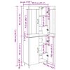 vidaXL Hoge kast Artisan Eiken 69,5 x 34 x 180 cm Bewerkt hout