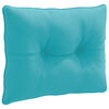 vidaXL Rugkussen PUTTEN 100% Polyester Turquoise 50 x 40 x 10 cm