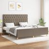 vidaXL Bedframe zonder matras stof taupe 160x200 cm