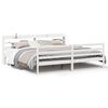 vidaXL Bedframe met hoofdeinde zonder matras 180x200 cm wit