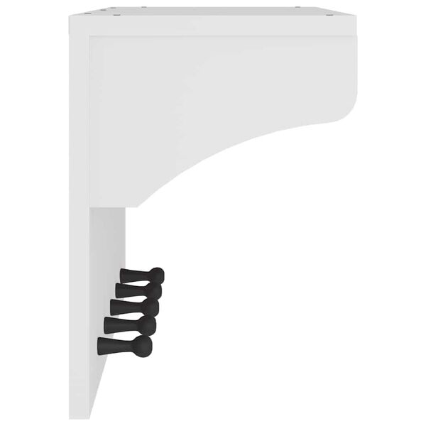 vidaXL Wandkapstok SANDNES wit 87x30x42 cm massief grenenhout