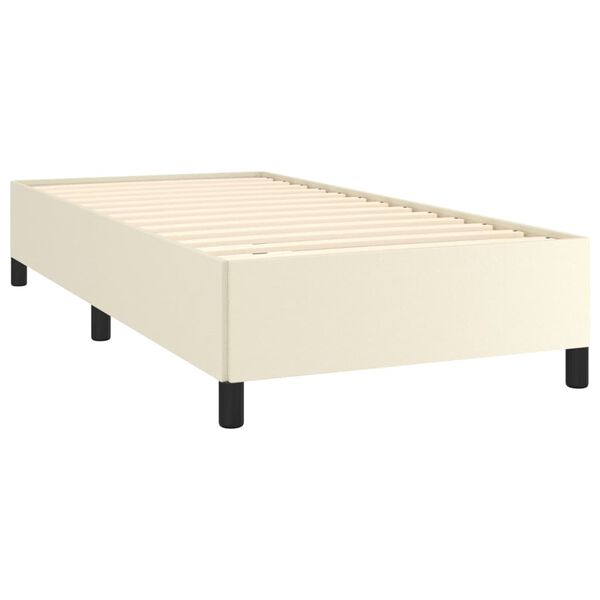 vidaXL Bedframe kunstleer cr&egrave;mekleurig 80x200 cm
