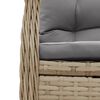 vidaXL 5-delige Tuinset met kussens poly rattan beige
