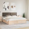 vidaXL Bedframe met Gevoerd Hoofdgedeelte Taupe 180 x 200 cm