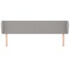 vidaXL Hoofdbord met randen 203x23x78/88 cm stof lichtgrijs