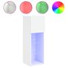 vidaXL Tv-meubels met LED-verlichting 2 st 30,5x30x90 cm wit