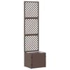vidaXL Tuin Trellis Planter Bruin 35 x 30 x 135 cm Metaal