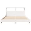 vidaXL Bedframe zonder matras massief grenenhout wit 160x200 cm