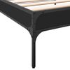 vidaXL Bedframe bewerkt hout en metaal zwart 75x190 cm