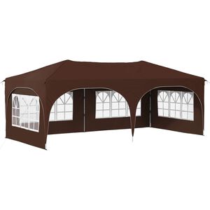 vidaXL Pop-up partytent 575 x 288 x 245 cm Bruin Oxford Stof