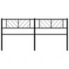 vidaXL Hoofdbord 200 cm metaal zwart