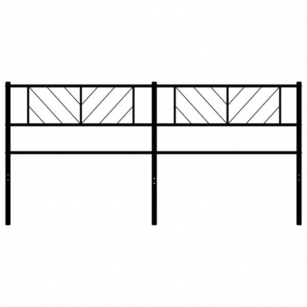 vidaXL Hoofdbord 200 cm metaal zwart