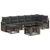 vidaXL Tuinbankenset 8 st Grijs en Donkergrijs poly rattan