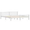 vidaXL Bedframe massief grenenhout wit 180x200 cm