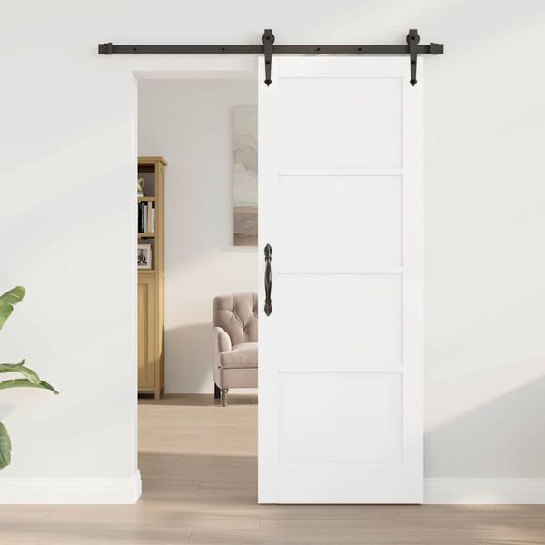 vidaXL Schuifdeur ORKDAL Wit 73,5 x 198,5 cm Massief grenenhout