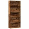 vidaXL Boekenkast 80x30x189 cm bewerkt hout oud houtkleurig