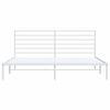 vidaXL Bedframe met hoofdbord metaal wit 180x200 cm