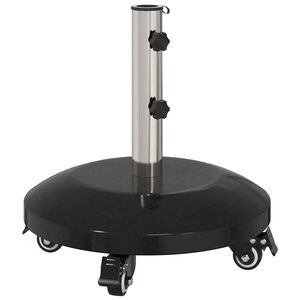 vidaXL Granieten parasolvoet met wielen voor parasolstok van 40-50 mm 29 kg Zwart