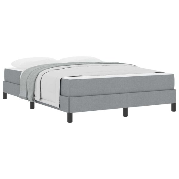 vidaXL Boxspringbed met matras Lichtgrijs 160 x 200 cm Stof