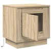 vidaXL Nachtkastje 2 pcs Sonoma Eiken 44 x 34,5 x 45 cm Bewerkt hout
