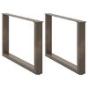 vidaXL Salontafelpoten 2 st U-vormig 60x(42-43) cm staal naturel