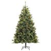 vidaXL Kunstmatige Scharnier Kerstboom met Cones Groen 240 cm