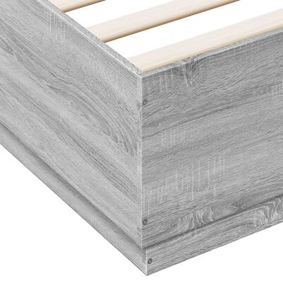 vidaXL Bedframe met LED-verlichting grijs sonoma eiken 140x200 cm