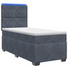 vidaXL Boxspringbed met matras Donkergrijs 90 x 190 cm Fluweel