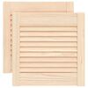 vidaXL Louvrede deuren 2 st Naturel 39,5 x 39,4 cm Massief grenenhout