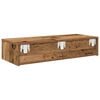 vidaXL Wandschap met lades 80x33x17 cm bewerkt hout oud houtkleurig