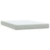 vidaXL Boxspring met matras fluweel lichtgrijs 160x210 cm