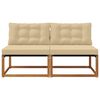 vidaXL 2 Stuk Buiten Midden Sofa Massief Acaciahout Naturel