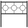 vidaXL Hoofdbord 90 cm metaal zwart