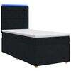 vidaXL Boxspringbed met matras met hoofdeinde Zwart 100 x 200 cm Stof