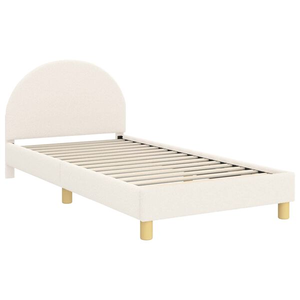 vidaXL Bedframe voor kinderen met hoofdbord Cr&egrave;me 80 x 200 cm