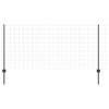 vidaXL Euro-hek met palen 10 x 1 m PVC-Coated Staal Grijs Mesh