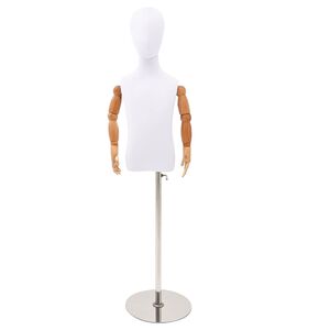vidaXL Verstelbare 120-150 cm Mannequin met Basis Uniseks PP Wit