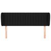 vidaXL Hoofdbord met randen 147x23x78/88 cm stof zwart