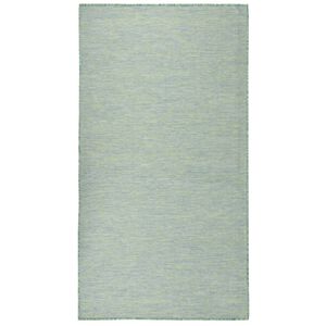 vidaXL Buitenkleed platgeweven 80x150 cm turquoise