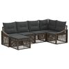 vidaXL Tuinbankenset 6 pcs Grijs poly rattan