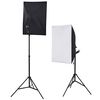 vidaXL Fotostudio set met 5 gekleurde achtergronden & 2 softboxen
