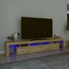 vidaXL Tv-meubel met LED-verlichting 230x36,5x40cm sonoma eikenkleurig