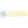 vidaXL Kerstversiering LED's Multikleur 69 x 79 cm PVC